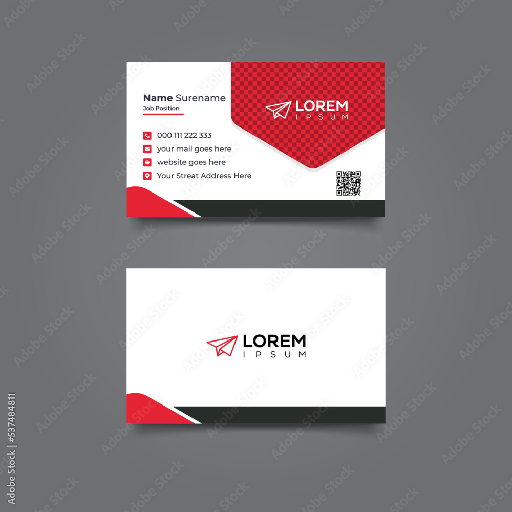 Creative professional business card design vector template Creative professional business card design vector template