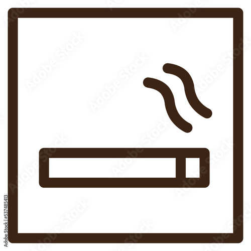 smoking direction orientation outline icon