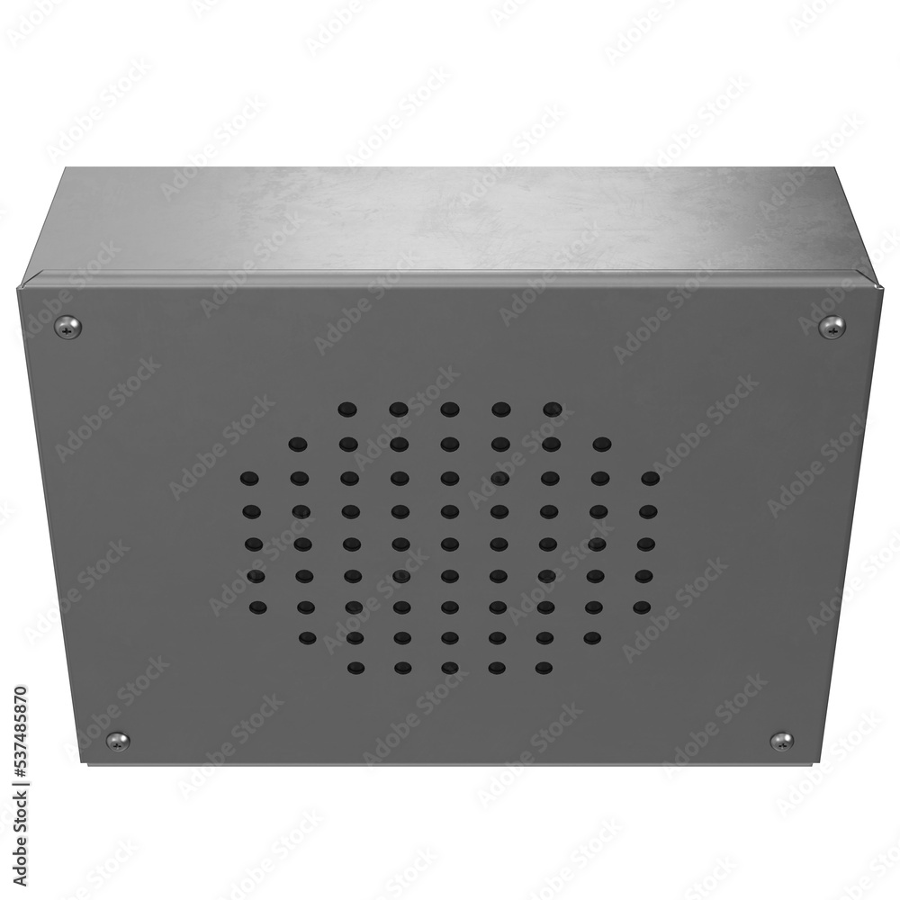 3d rendering illustration of an intercom speaker 3d rendering illustration of an intercom speaker