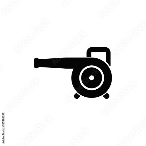 Dust Blower icon in black flat glyph, filled style isolated on white background