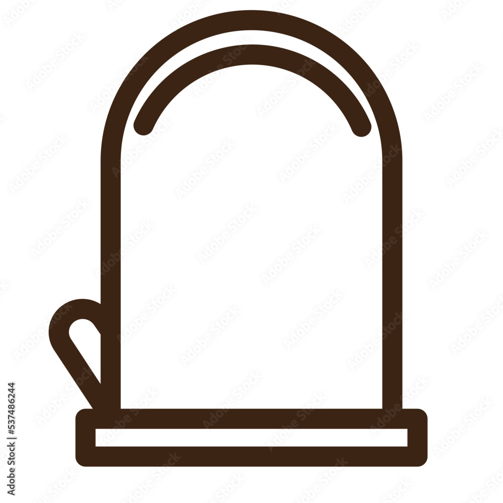 kettle kitchen tools outline icon