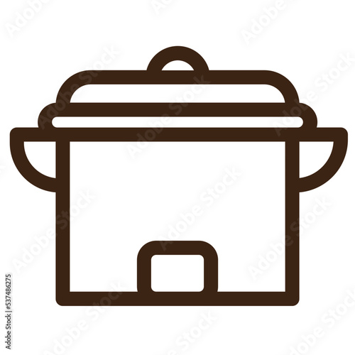 kitchen pot tools outline icon