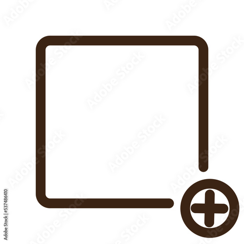 square tool design outline icon