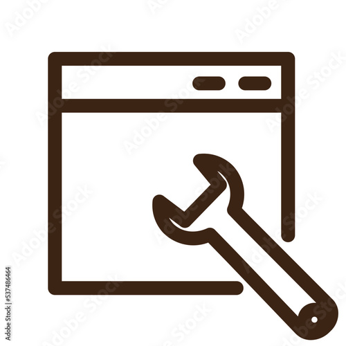 setting settings tools outline icon