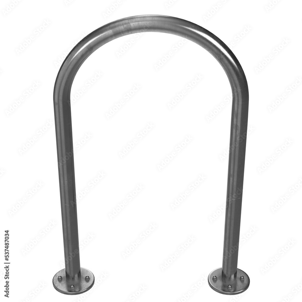 3d rendering illustration of an inverted U bicycle rack 3d rendering illustration of an inverted U bicycle rack