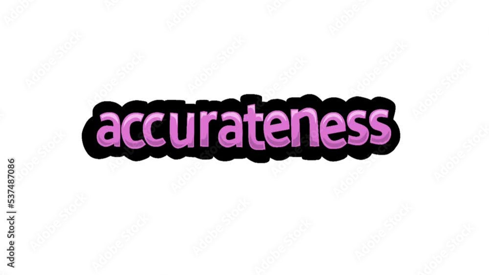 White screen animation video written ACCURATENESS White screen animation video written ACCURATENESS