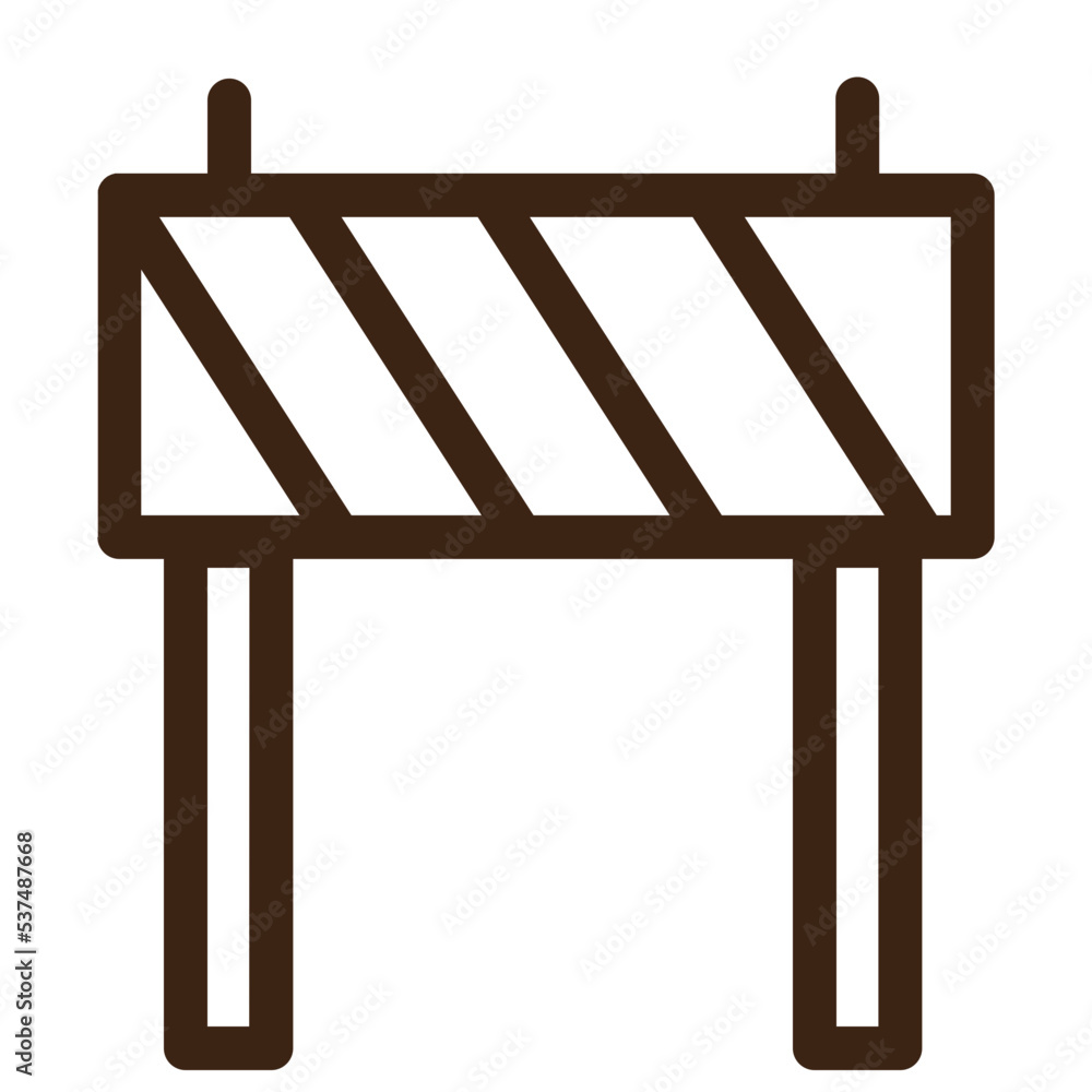 Fototapeta premium barrier tools construction outline icon