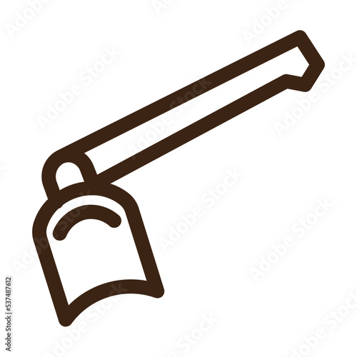 barn farm gardening hoe tool outline icon