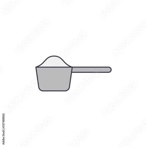 Powder Washing soap icon in color, isolated on white background 