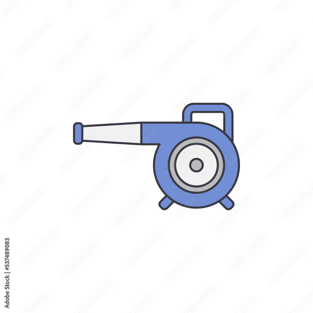 Dust Blower icon in color, isolated on white background Dust Blower icon in color, isolated on white background