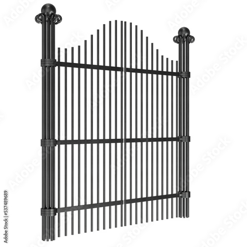 3d rendering illustration of an iron gate