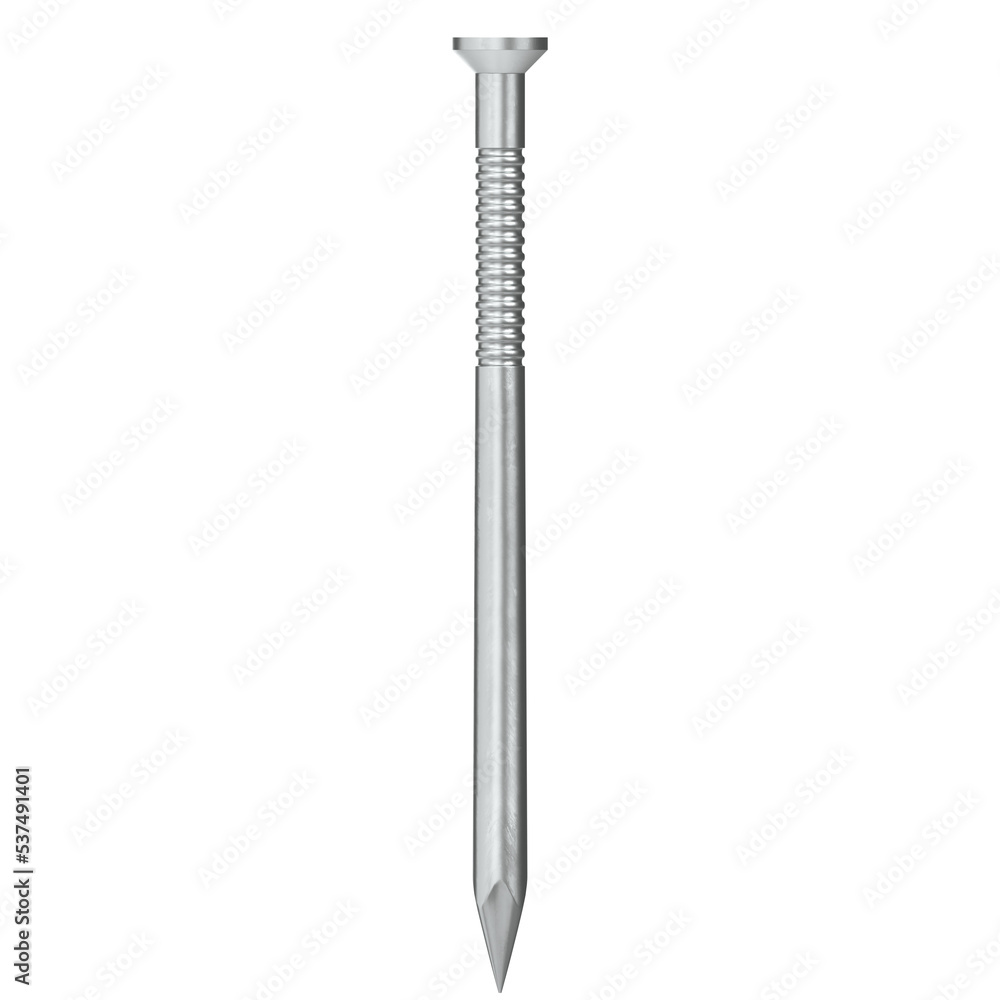 3d rendering illustration of an iron nail 3d rendering illustration of an iron nail