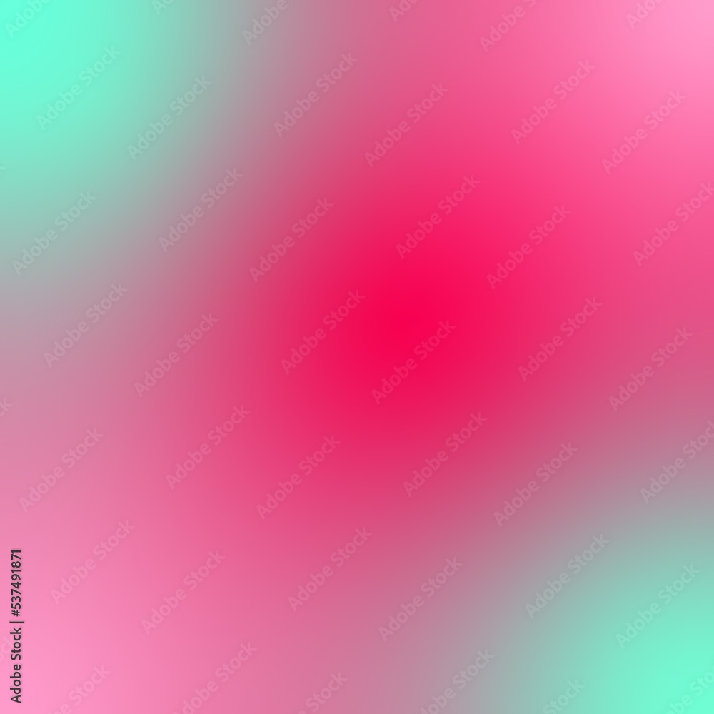 square magenta pink - purple pink - mint blue gradient background