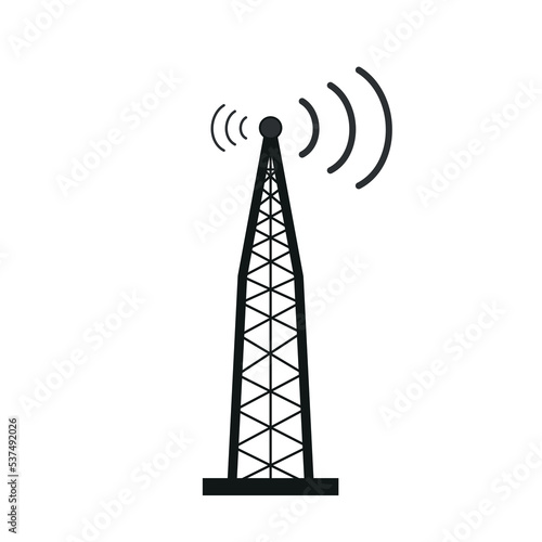 Radio tower, antenna, illustration, vector