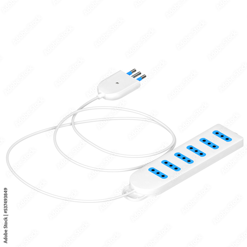3d rendering illustration of an Italian power strip 3d rendering illustration of an Italian power strip