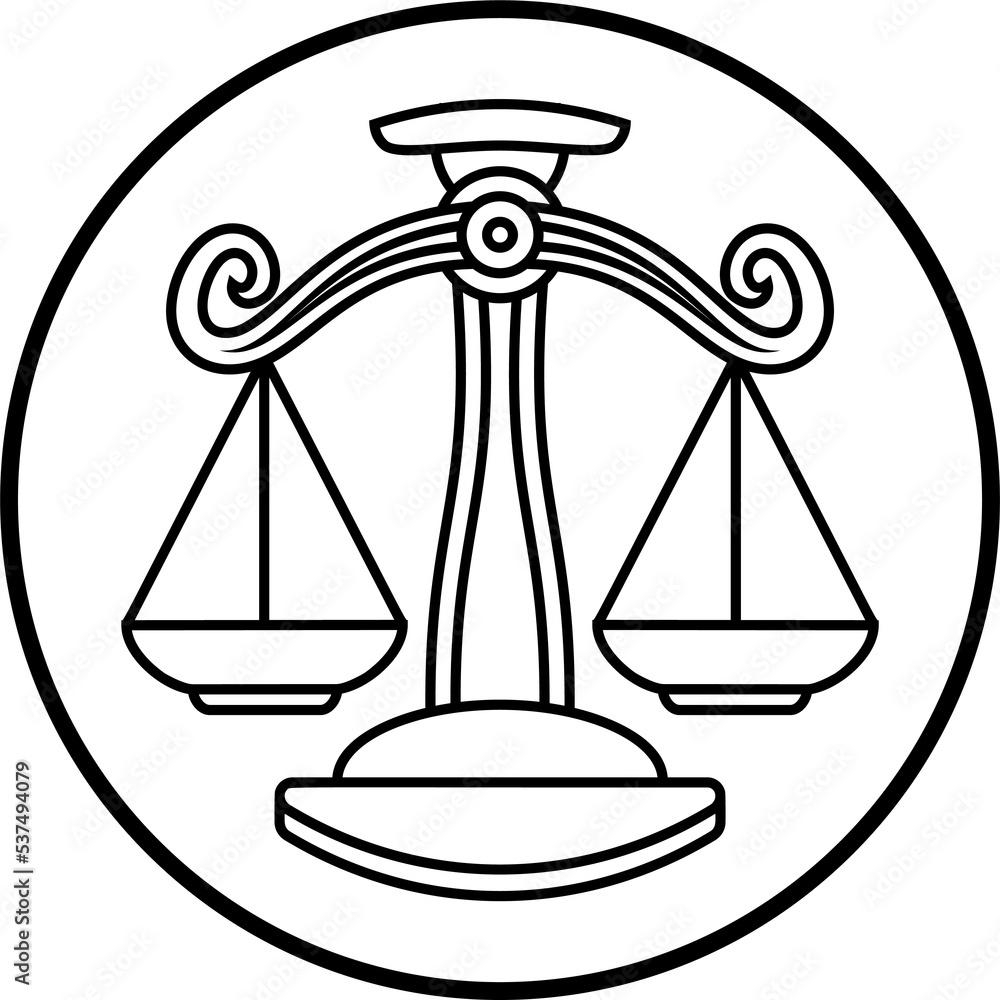 Zodiac Signs Libra Scales Icon Zodiac Signs Libra Scales Icon