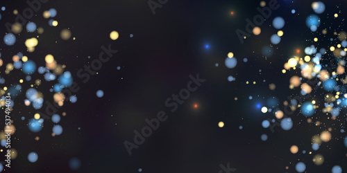 Glowing bright light effect with lots of shiny particles isolated on transparent background. Vector star cloud with dust.