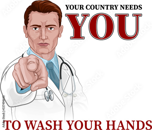 Photo Doctor Pointing Your Country Needs You