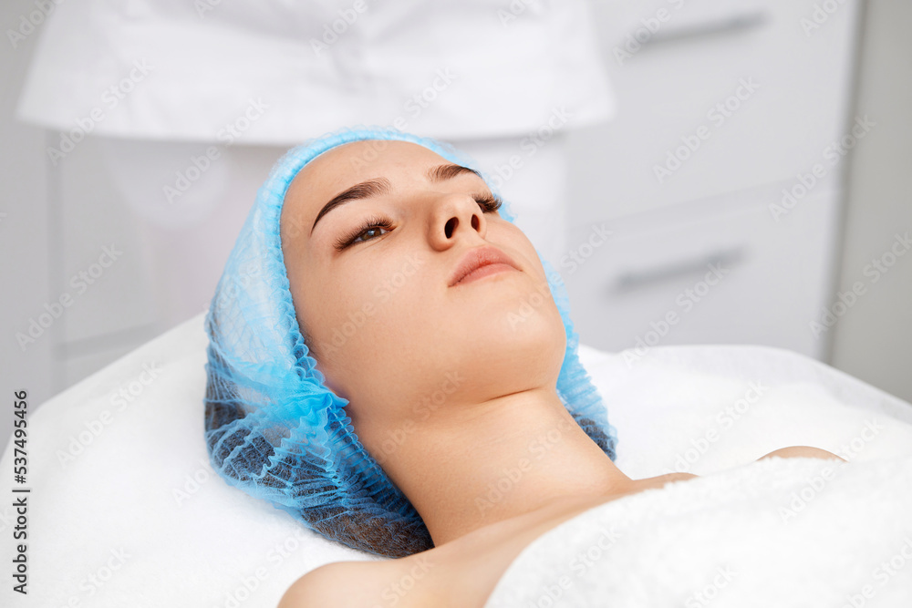 woman at spa salon. female face with healthy skin