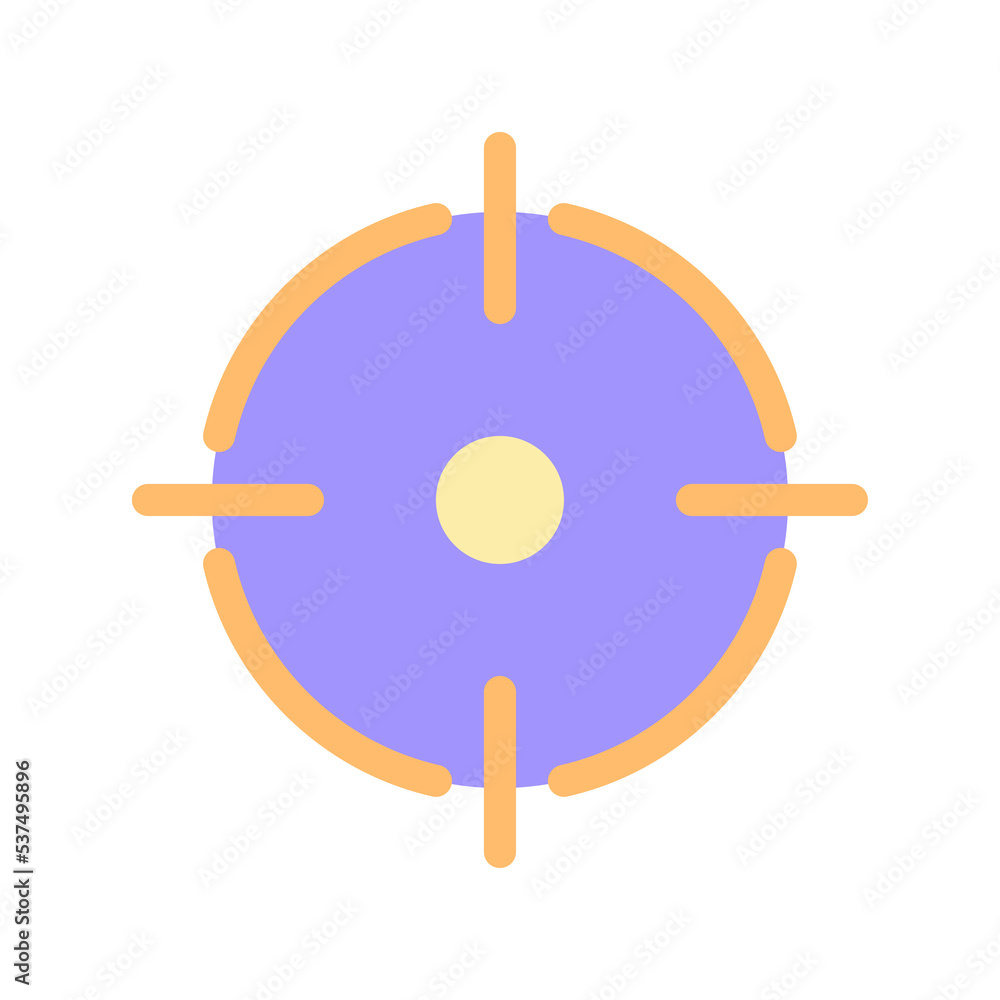 Aim pixel perfect flat gradient color ui icon. Focus on business target. Corporate goals reaching. Simple filled pictogram. GUI, UX design for mobile application. Vector isolated RGB illustration Aim pixel perfect flat gradient color ui icon. Focus on business target. Corporate goals reaching. Simple filled pictogram. GUI, UX design for mobile application. Vector isolated RGB illustration