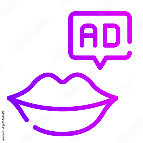 advertising gradient icon