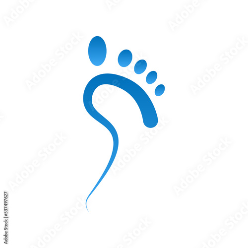 Footprint logo template design vector.
