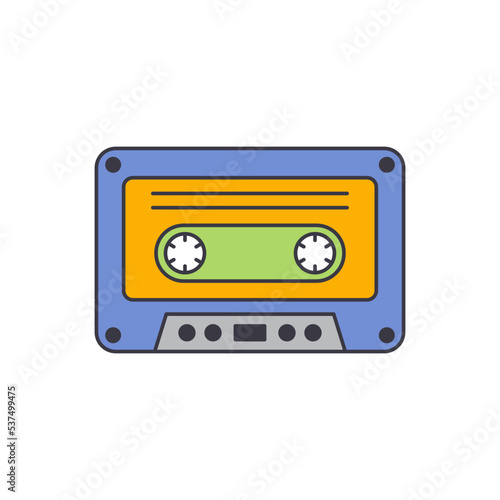 cassettes icon  in color  isolated on white background 