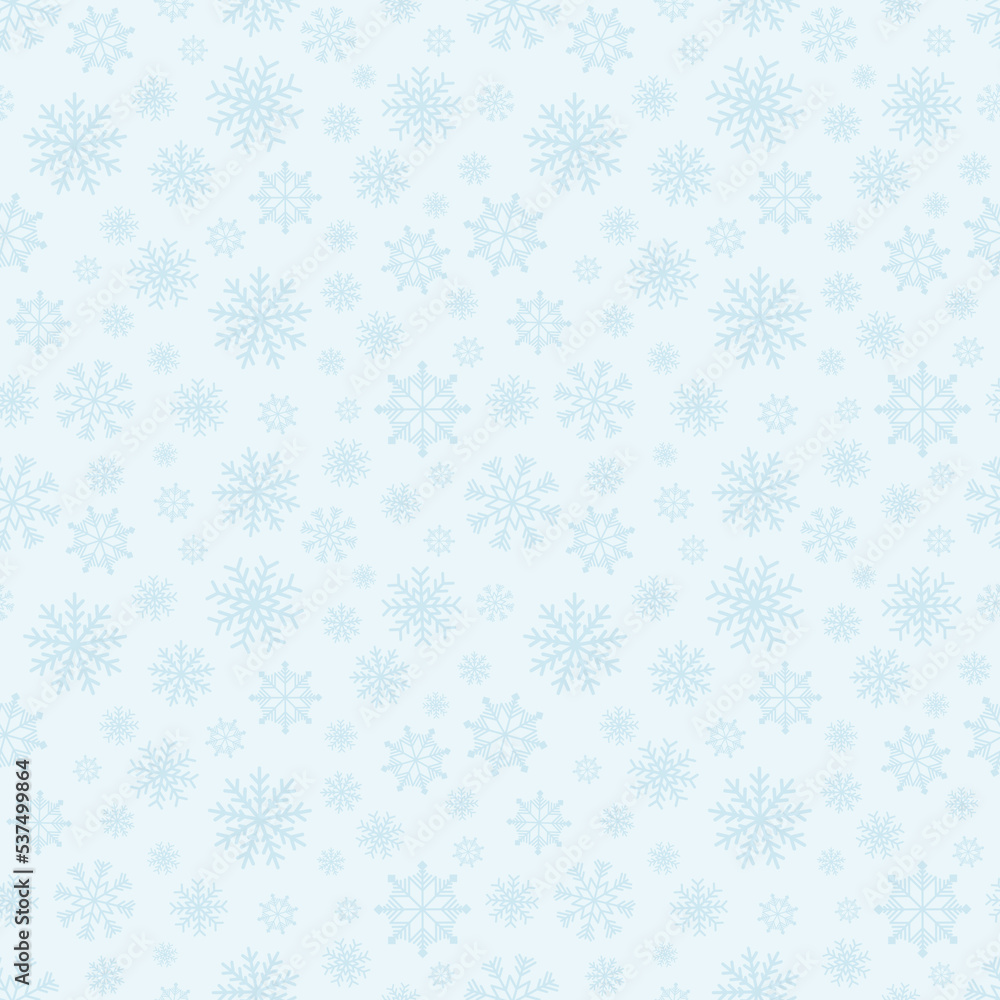 Snowflakes vector seamless pattern. Snowfall Christmas repeat backdrop. Seamless pattern Christmas snowfall, backdrop winter snowflake illustration.