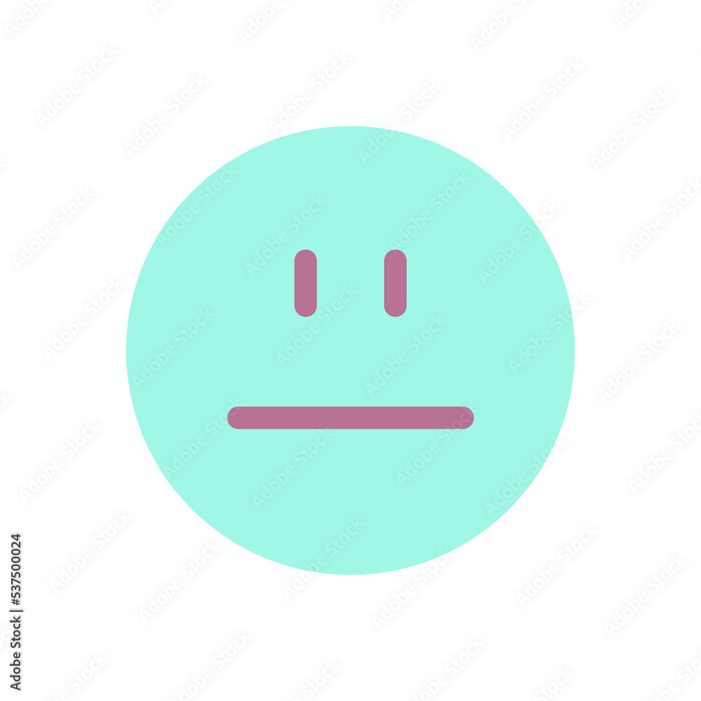 Neutral emoji flat color ui icon. Emotional expression. Indifferent attitude. Customer feedback. Simple filled element for mobile app. Colorful solid pictogram. Vector isolated RGB illustration Neutral emoji flat color ui icon. Emotional expression. Indifferent attitude. Customer feedback. Simple filled element for mobile app. Colorful solid pictogram. Vector isolated RGB illustration