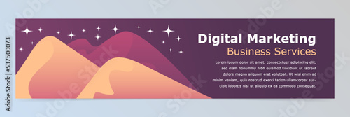 Modern abstract linkedin banner template