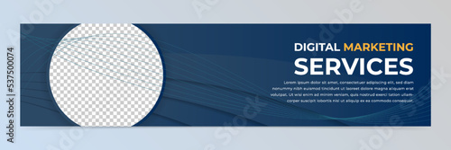 Modern abstract linkedin banner template