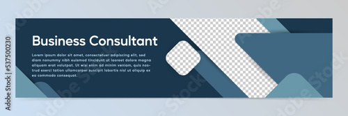 Modern abstract linkedin banner template