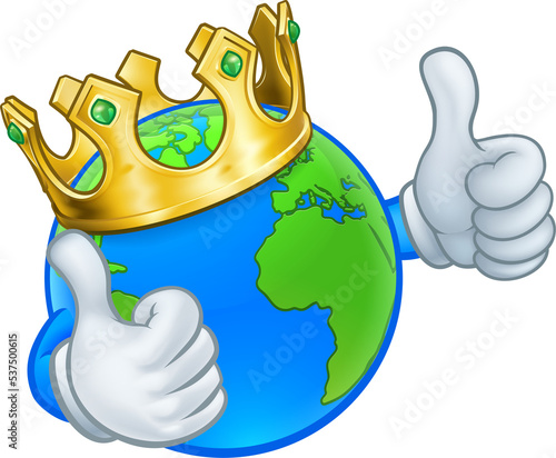 Crown Earth Globe World Mas...