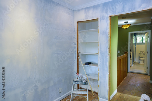 Canvas Print Renovating home renovating an old apartmen renovating plasterboard walls drywall
