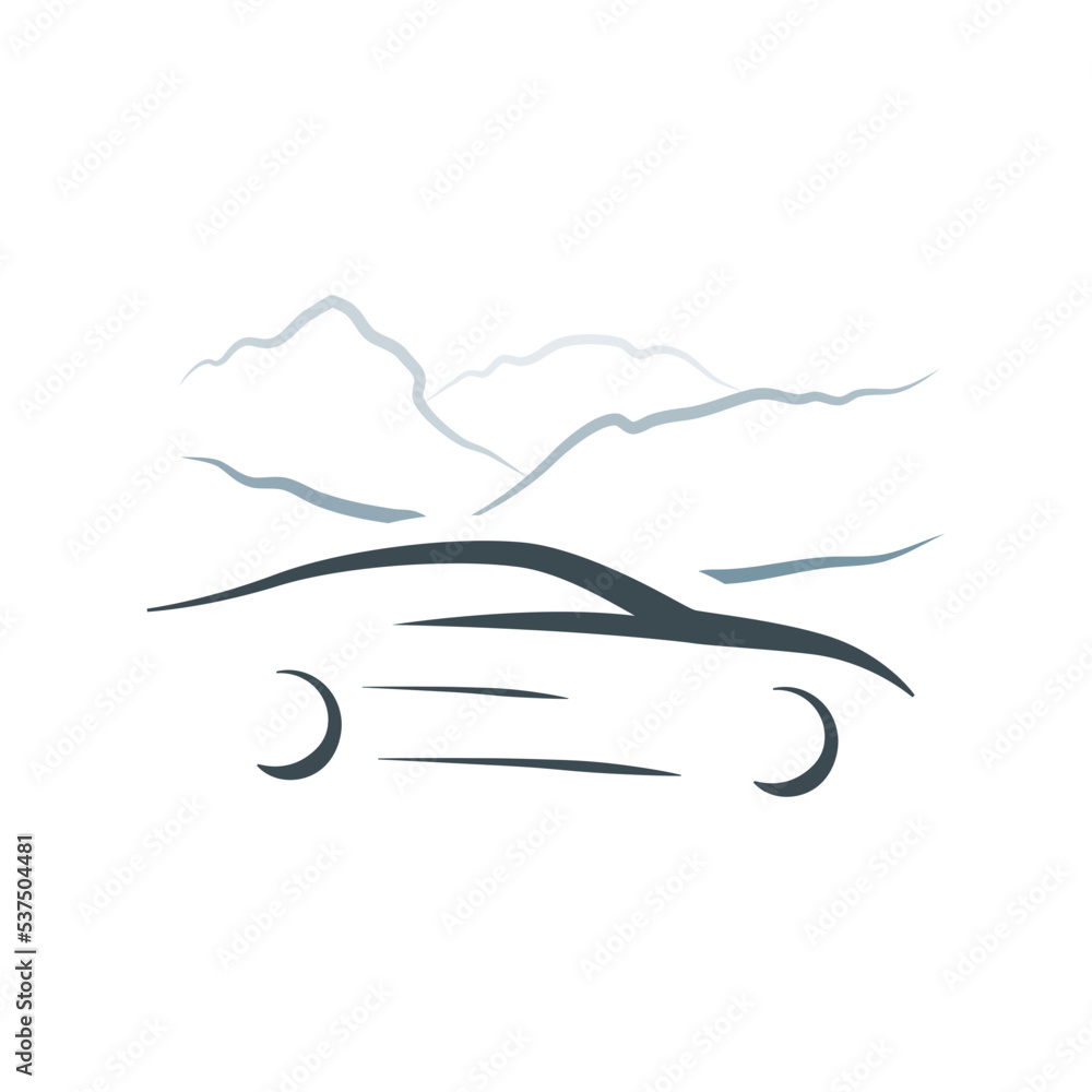 car and mountain landscape car and mountain landscape