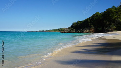 the beautiful Playa Breman next to Playa Rincon in the province of the Samana Peninsula in the Dominican Republic in the month of January 2022