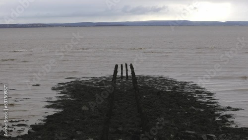 Old Pier at Wentlooge, South Wales photo