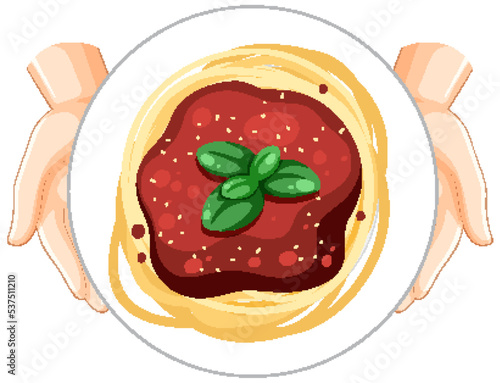 Spaghetti pasta with bolognese sauce