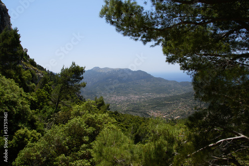 mountains in the Serra de Tramuntana  mountain range on Mallorca island  Spain  Balearic Islands 
