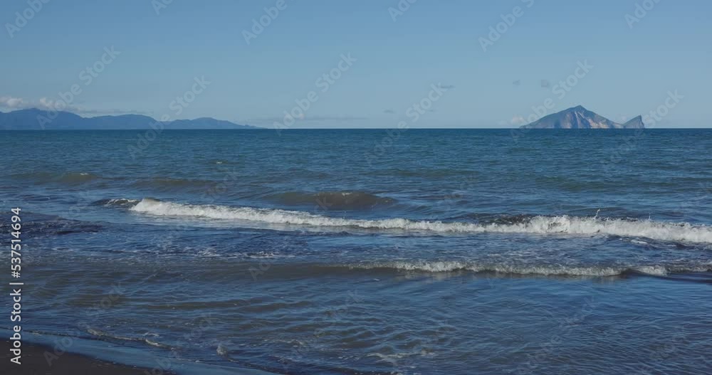 Sea wave splash over the manbo beach in hualien Sea wave splash over the manbo beach in hualien
