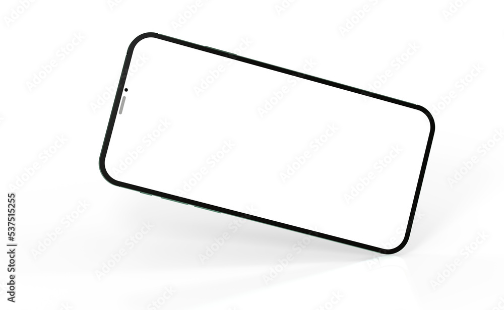 smartphone With Blank Screen in 3d smartphone With Blank Screen in 3d