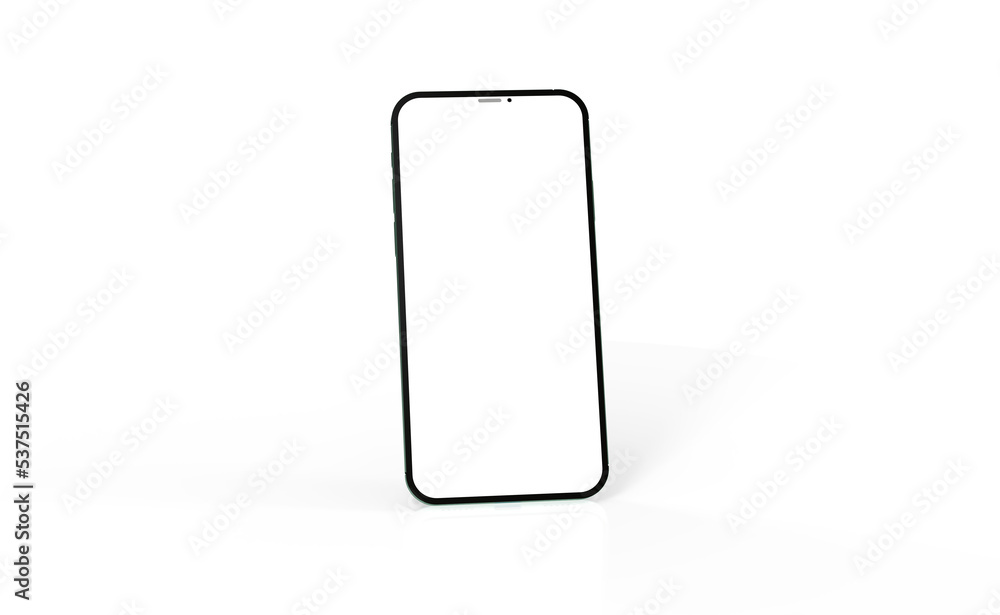 Modern glass smartphone hanging over the table Modern glass smartphone hanging over the table