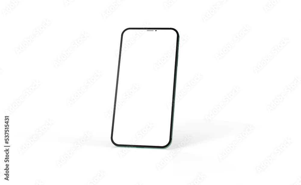 Modern glass smartphone hanging over the table Modern glass smartphone hanging over the table
