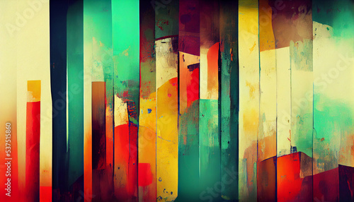 Abstract rerto colorful and textured design photo
