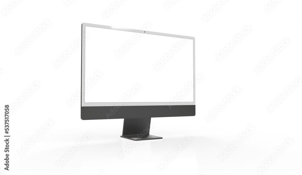 Mockup of modern desktop computer isolated Mockup of modern desktop computer isolated