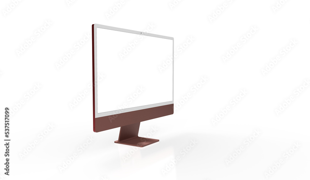 Workspace blank screen desktop computer, Mockup computer Workspace blank screen desktop computer, Mockup computer