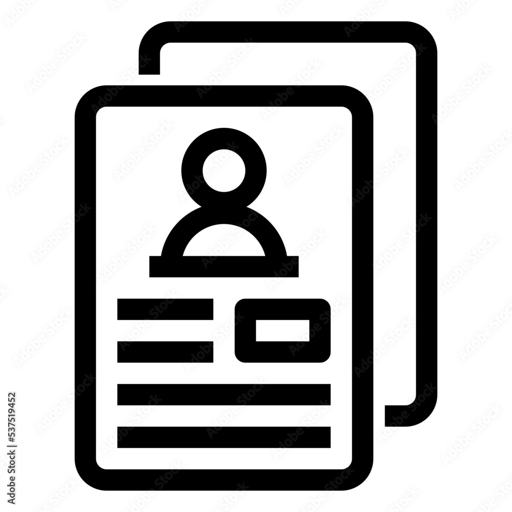 Icon Business Cv With Style Outline Icon Business Cv With Style Outline