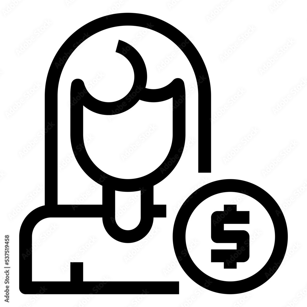 Icon Investor With Style Outline Icon Investor With Style Outline