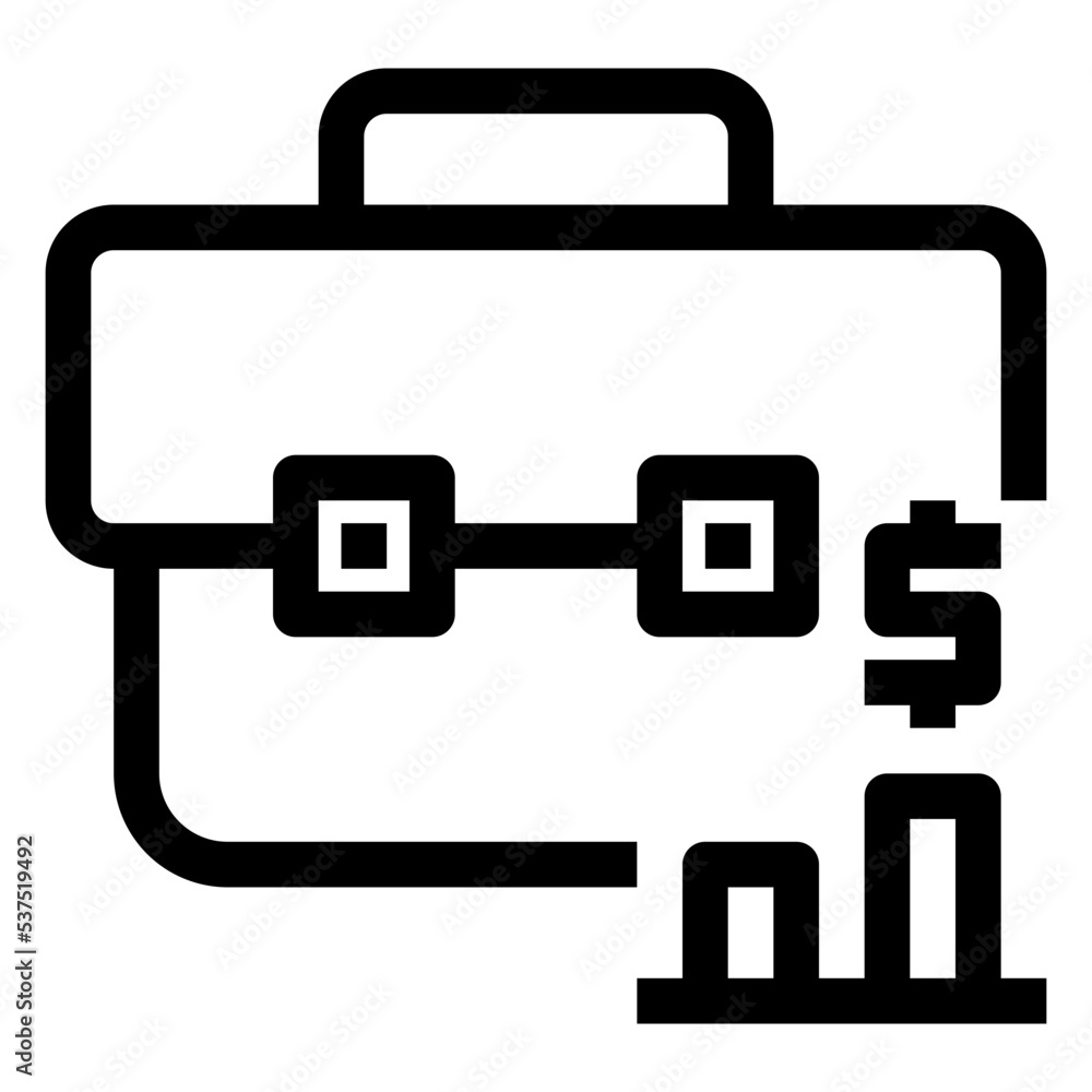 Icon Portfolio Analysis With Style Outline Icon Portfolio Analysis With Style Outline