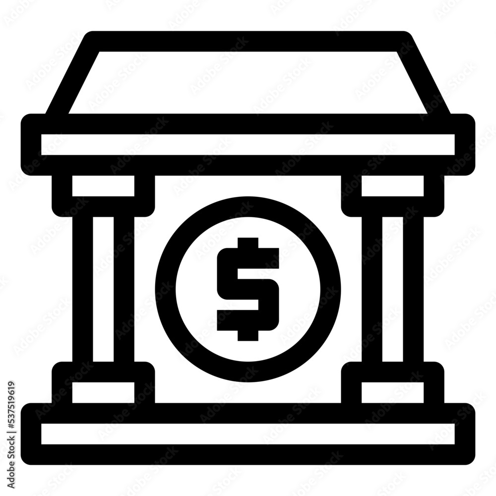 Icon Financial Security With Style Outline